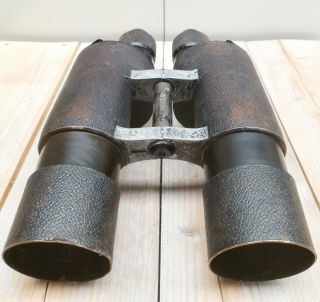 HOLY GRAIL: 1927 CARL ZEISS JENA 8X60 DECK MOUNTED - KRIEGSMARINE WW2 BINOCULARS 12