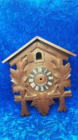 Vintage Heco Cuckoo Clock Wood Case Housing Parts