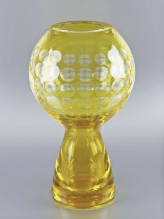 Retro German Glass 3 - Harzkristall Marita Voight 70s Space Age Tv Tower Vase