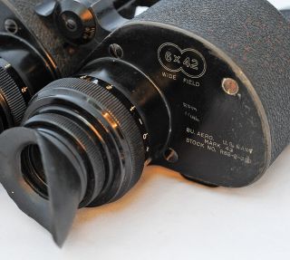 WW2 US NAVY Mk.  43 SARD 6x42 Wide Field Binoculars with case - brilliant view 3