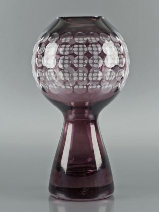 Retro German Glass 2 - Harzkristall Marita Voight 70s Space Age Tv Tower Vase