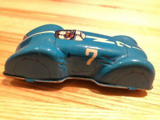 Antique Western Germany Tin Penny Toy Race Car Huki 1950 Rare