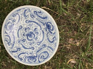 Antique Chinese Porcelain Blue & White Plate 18 - 19th c. 6
