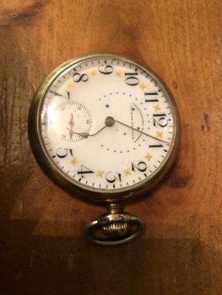 Antique American Waltham 16 Size Model 1899 Gold Filled Case Open Face Watch
