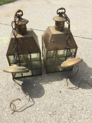 Antique Vintage Wall Sconce Brass Light Lighting Lamp Lantern Rectangle