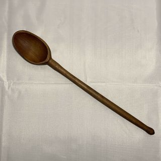 Vtg Antique 15 " Long Wooden Ladle Spoon Primitive Carved Folk Art Utensil