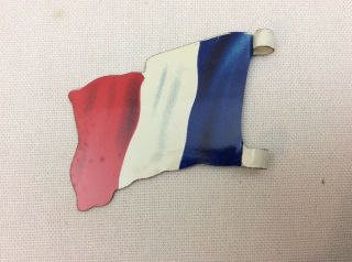 Vintage Marx Playset WW2 French Flag - Tin Marx Battleground Accessory 3