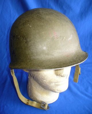 Ww2 M1 Pot Helmet Schlueter Front Seam Fs Sb Liner Wwii Westinghouse Id Named Us