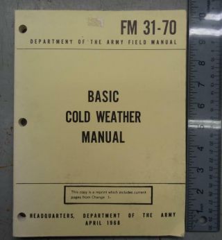 Army Fm 31 - 70 Basic Cold Weather - 1987 Bk643