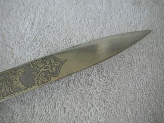 ww2 German FORESTRY CUTLASS hunting dagger triple etched Eickhorh marked MINTY 7