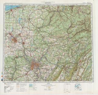 Russian Soviet Military Topographic Maps - Pittsburgh (usa,  Pennsylvania),  1983