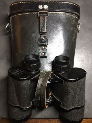 Ww2 German Carl Zeiss Binoculars 10x50 Dienstglas " Blc " With Case