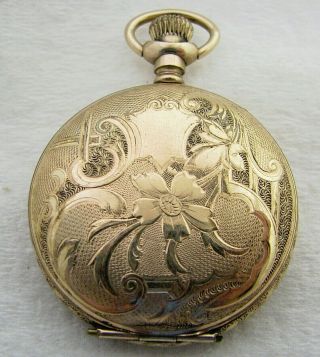 Antique 0s Waltham Gold Filled Hunter Case Pocket Watch