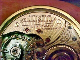 Illinois G/F 16S 23J 163 Sixty Hour Bunn Special With Bunn Special Marked Dial 10