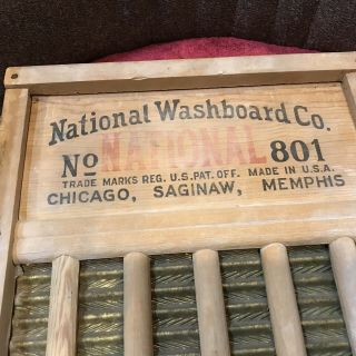 Vintage National Washboard.  No 801.  The Brass King 2