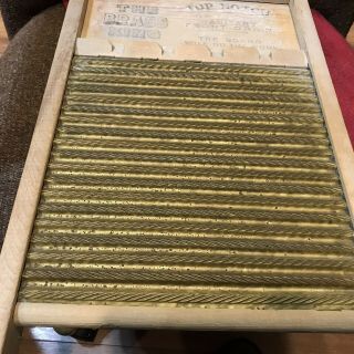 Vintage National Washboard.  No 801.  The Brass King 5