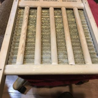 Vintage National Washboard.  No 801.  The Brass King 7