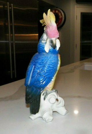 Karl Ens Germany Colorful Porcelain Parrot Figurine