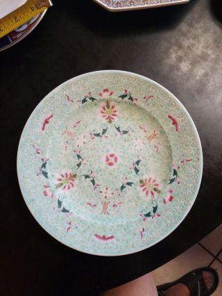 Large 18th / 19thc Antique Chinese Porcelain Famille Rose Plate