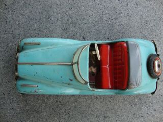 Vintage Post - War Distler Mercedes - Benz Cabriolet Tin Windup Car Toy B2727 Parts 3