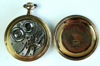 Illinois GRADE 299 Antique Vintage Pocket Watch (21 JEWEL) Open Face Gold Fill 5