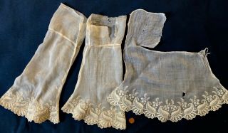 Victorian Whitework Lacy Sleeves Plus Matching Fragment Sew Costume Craft