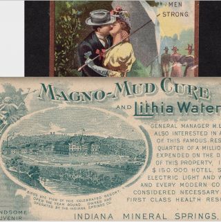 Magno - Mud Bath Cure Indiana Mineral Spring Lithia Water Hotel Health Resort Card