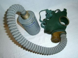 Soviet Gas Mask Gp - 4 Civilian Nbc Protection Filter Russian Military Surplus 60s