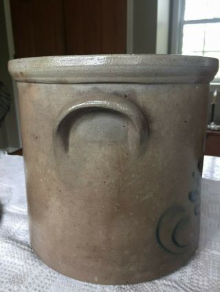 Antique / Vintage Haxstun & Co Fort Edward NY 2 Gallon Jug Stoneware Crock Blue 4