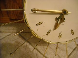 Vintage LUX Starburst 8 Day Wall Clock - Robert Shaw 1963 HAS KEY. 3