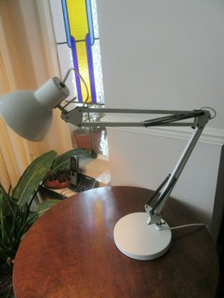 Vintage Anglepoise style desk lamp white 3