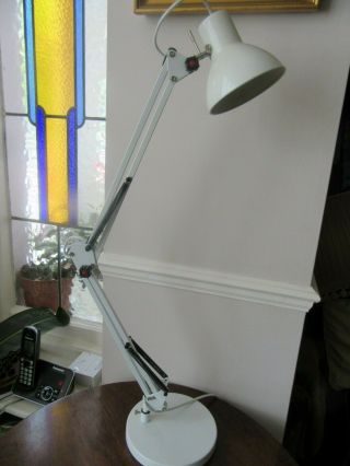 Vintage Anglepoise style desk lamp white 5