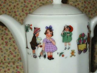 Vtg Antique 16 Pc Germany Silesia Porcelain China Children Doll Tea Set 12 11