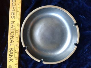 Vintage Edith Heath Ceramics Coupe Ashtray Large charcoal California Pottery 2 5