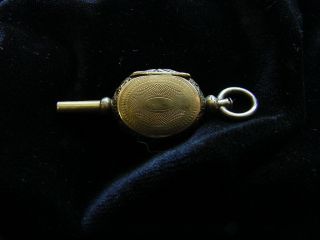Rare Pocket Watch Key/ Daguerreotype Holder (two).  Gold ?.