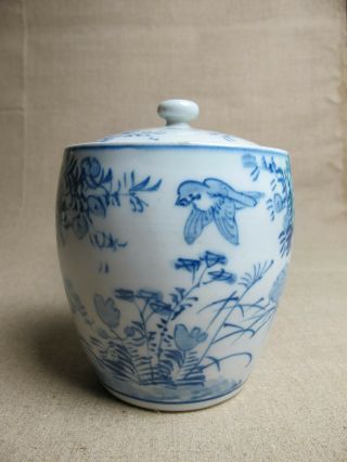 Chinese Antique Blue & White Ginger Jar with Lid 4