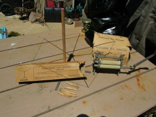 Vintage Wolverine Toy Clothes Line And Clothes Wringer Both With Box