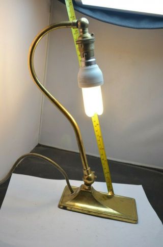 Vintage Brass Swan Neck Adjustable Desk - Reading Lamp