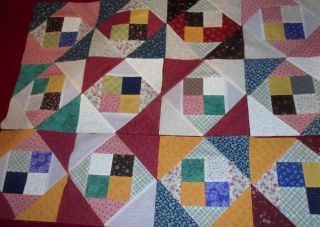 Vintage Patchwork Quilt Blocks Set Of 36