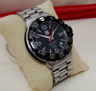 TAG Heuer Professional Formula 1 WAC1110 - 0 Quartz Men ' s Watch Black Dial SWISS 11