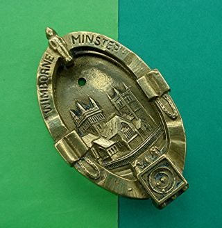 Antique Brass Door Knocker Wimborne Minster Clock Jack Rd No.  383997 Vintage 1901