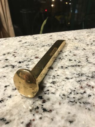 Carl Aubock Style Brass Railroad Spike Nail Paperweight Mid Century Modern 2