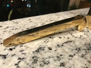 Carl Aubock Style Brass Railroad Spike Nail Paperweight Mid Century Modern 3
