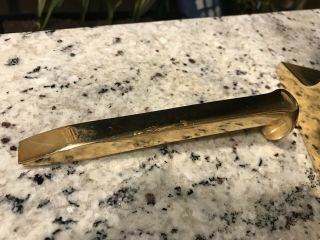 Carl Aubock Style Brass Railroad Spike Nail Paperweight Mid Century Modern 4