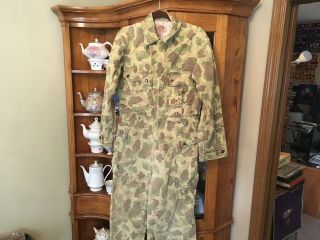 Wwii Us Marine Corps Usmc Raider/scout Frog Skin Camo Coveralls
