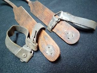 ICE SKATES old rare antiques vintage early 1800 ' s hand made steel MUST 4