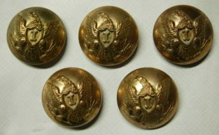 Indian Wars / Span Am Infantry Corps Suit Coat Button Set (5)