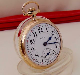 1917 Elgin B.  W.  Raymond 19 Jewels Pocket Watch In 14 K Gold Filled Case 16s Runs