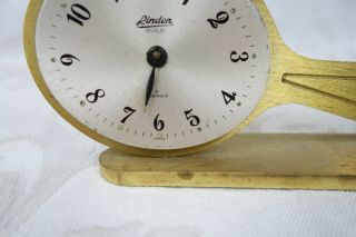 Vintage Brass Mid Century Linden Guild Figural Hand Mirror Alarm Clock Repair 3