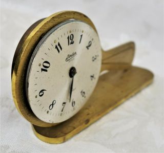 Vintage Brass Mid Century Linden Guild Figural Hand Mirror Alarm Clock Repair 4